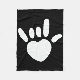 Asl-Liebeszeichen Amerikanische Gebärdensprache Ge Fleecedecke