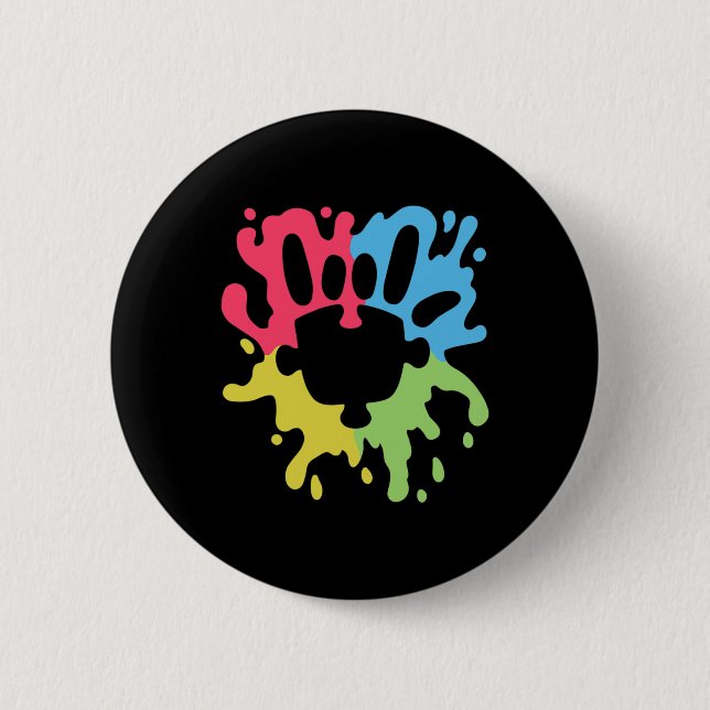 Asl-Liebeszeichen Non-Verbal-Autismus-Unterstützun Button (Vorderseite)