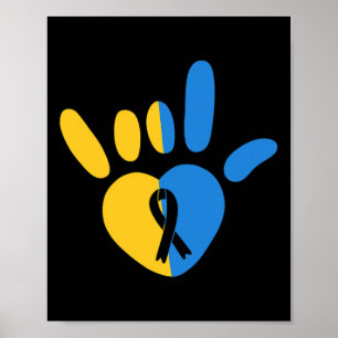 Asl-Liebeszeichen Non-Verl Down-Syndrom-Bewusstsei Poster