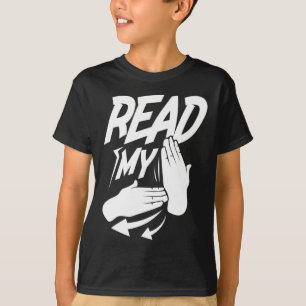 Asl Lies Meine Hand Gebärdensprache Amerikanische T-Shirt