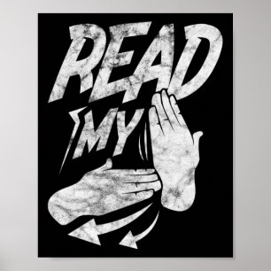 Asl Lies Meine Hand Gebärdensprache Taub Amerikani Poster