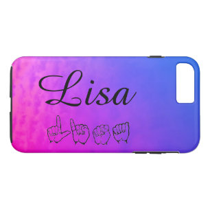 ASL Lisa blau und lila Schatten abstrakt Case-Mate iPhone Hülle
