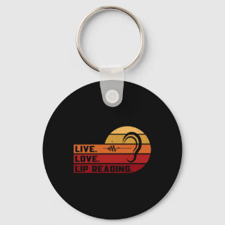 ASL Live Liebe Lip Lesen SignLanguage Deaf Aware Schlüsselanhänger