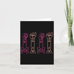 Asl Mama American Sign Language Deaf Awareness Sup Karte