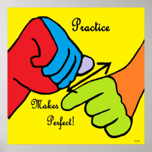 ASL PRACTICE macht es perfekt Poster