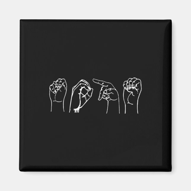 Asl Pro Deaf Awareness Sign Language Interpreter G Magnet (Vorne)