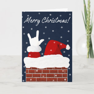 ASL Santa mit/ I Liebe Sie handformen Weihnachtska Feiertagskarte