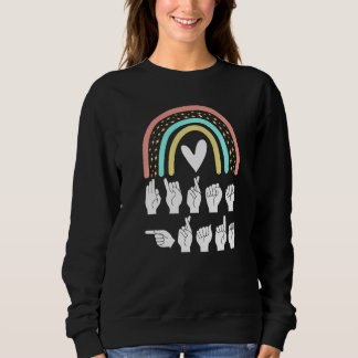 ASL School American Sign Language Sweatshirt