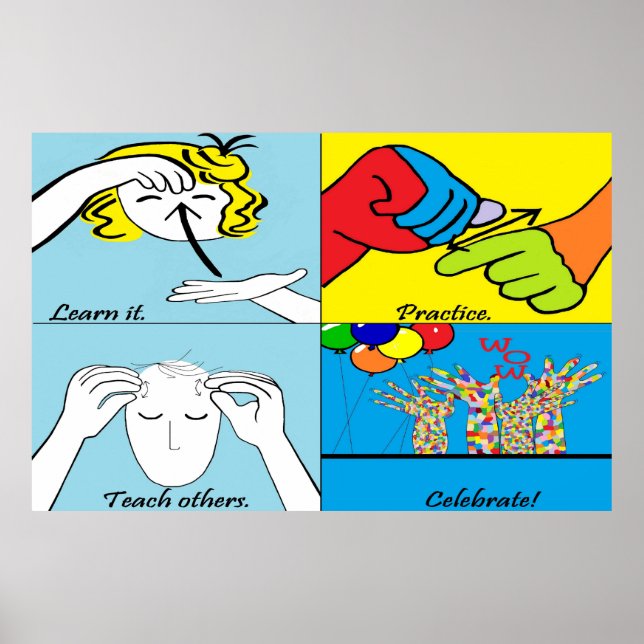 ASL-Schritte zum Erfolg Poster (Vorne)