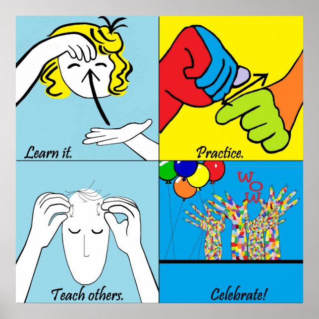 ASL-Schritte zum Erfolg Poster (Vorne)