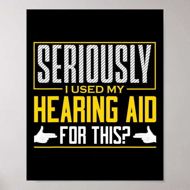 ASL Serious Heading Aid Language Deaf Aware Poster (Vorne)