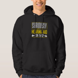 ASL Seriously Hearing Aid Sign Language Deaf Aware Hoodie