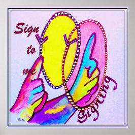 ASL Sign für mich Poster