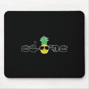 ASL Sign Language Clothes Beach Deaf Signatur Awar Mousepad