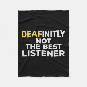 Asl Sign Language Hearing Loss Awareness Fleecedecke