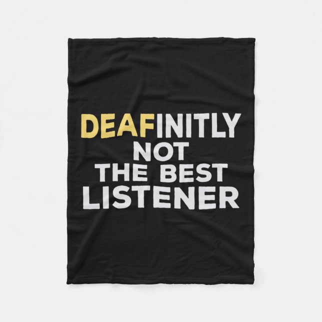 Asl Sign Language Hearing Loss Awareness Fleecedecke (Vorderseite)