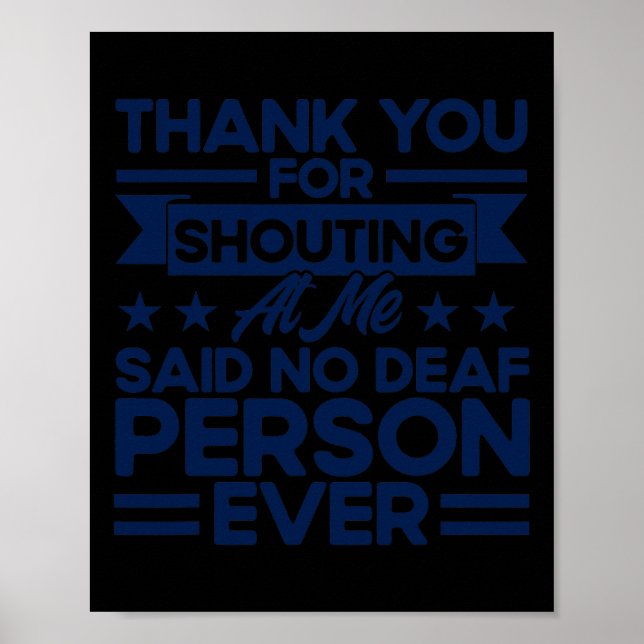ASL Sign Language Vielen Dank, dass Sie mich bei D Poster (Vorne)
