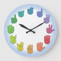 ASL Signature Clock - wh