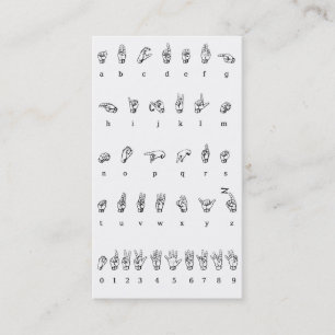 ASL, Signature Language Business Card Visitenkarte