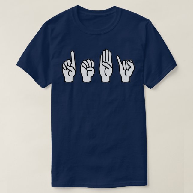 ASL Signing Language Name Debi T-Shirt (Design vorne)