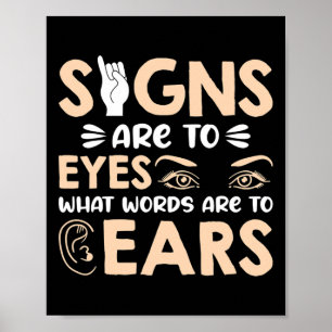 Asl Signs sind meine Worte für mein amerikanisches Poster