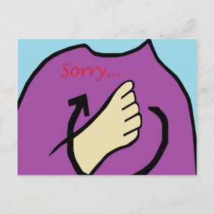 ASL Sorry Postkarte