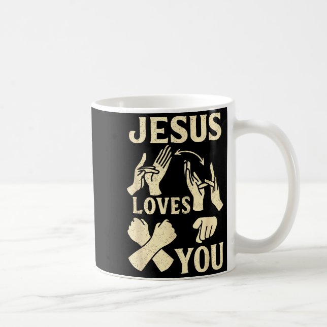 Asl Teacher American Sign Language Christian Jesus Kaffeetasse (Rechts)