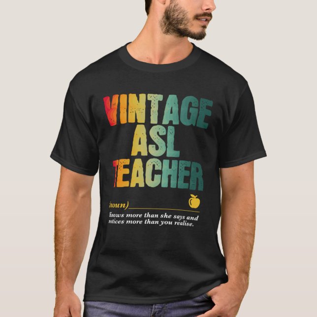 ASL Teacher Appreciation Week Back to School  2 T-Shirt (Vorderseite)
