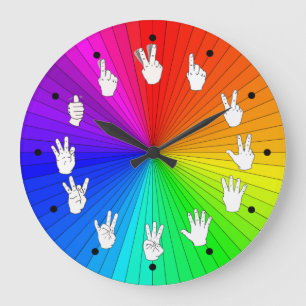 ASL-Uhr-Rainbow-Farbrad Große Wanduhr