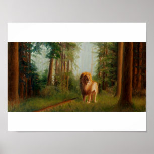 Aslan im Großen Holz Poster