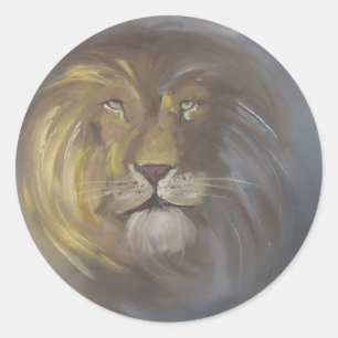 Aslan - Lion Runder Aufkleber