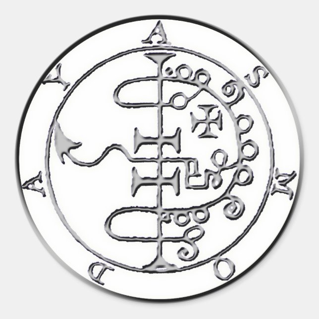 Asmoday Asmodeus Siegel Runder Aufkleber (Vorderseite)