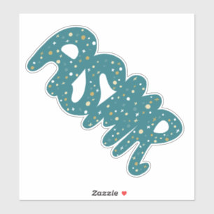 ASMR Aquamarin Tingles Handschrift Aufkleber