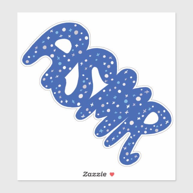 ASMR Blue Tingles Handlettering Aufkleber (Blatt)