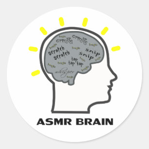 ASMR Brain Runder Aufkleber