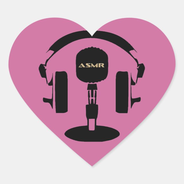 ASMR-Logo Herz-Aufkleber (Vorderseite)