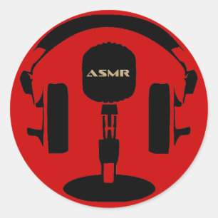 ASMR-Logo Runder Aufkleber