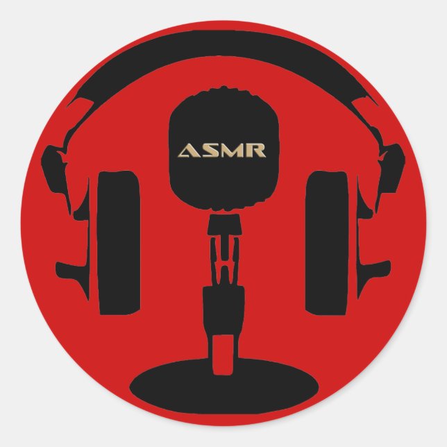 ASMR-Logo Runder Aufkleber (Vorderseite)