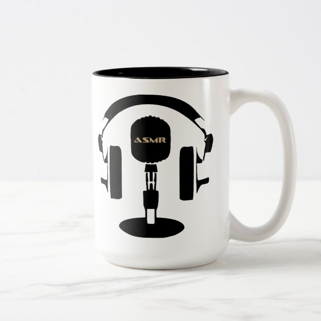 ASMR-Logo Zweifarbige Tasse (Rechts)
