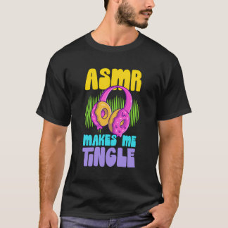 Asmr macht mich Tingle Retro Donut Kopfhörer Asmr T-Shirt