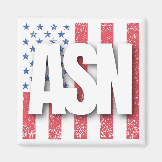 ASN - Nationale amerikanische Friedensflagge des S Magnet (Vorne)
