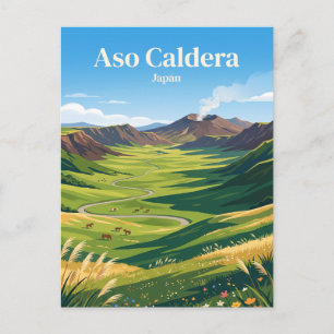 Aso Caldera Japan Postkarte