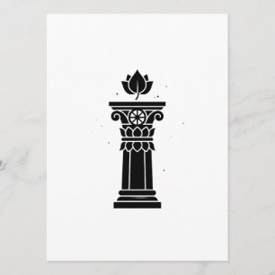 Asoka-Säulensymbol Kunst - Antikes Geschichtserbe Menükarte