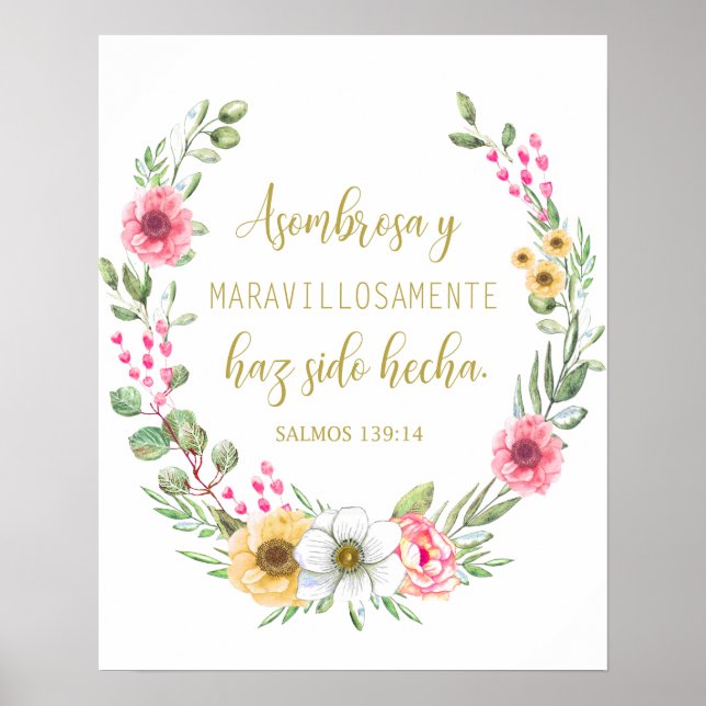 Asombrosa y maravillosamente Salmos 139 Póster Poster (Vorne)