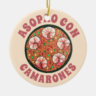 Asopao con Camarones Puerto Rican Shrimp Stew Keramik Ornament