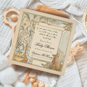 Äsops Storybook-Baby-Shower-Einladungen überarbeit Einladung