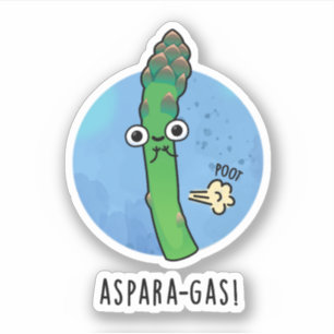 Aspara-Gas Funny Asparagus Veggie Pun Aufkleber