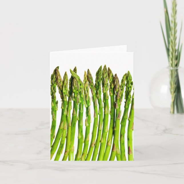 Asparagus auf Weiß - Kundenspezifische Veggie-Hint Karte (Vorderseite)