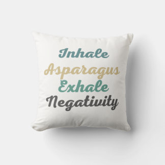 Asparagus Exhale Negativity Throw Kissen Inhaliere