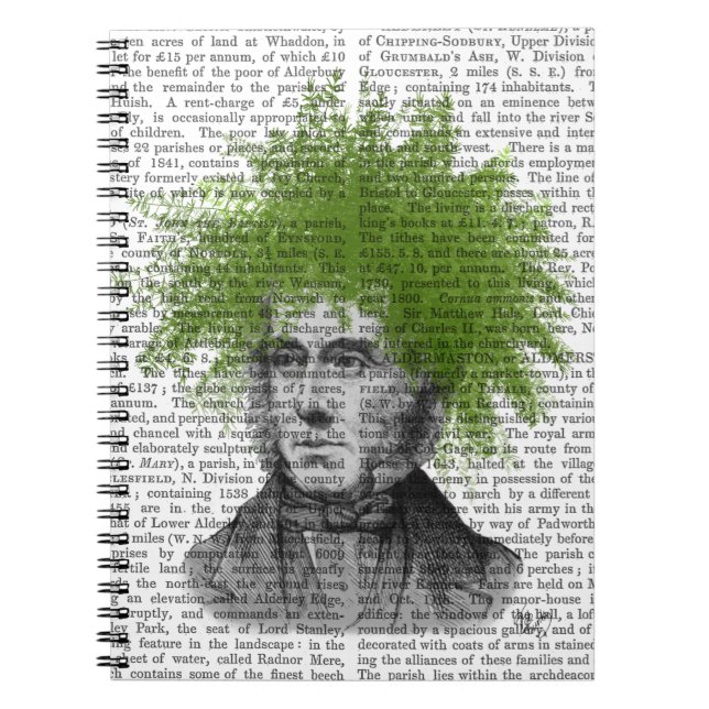 Asparagus Fern Head Pflanzen Head Notizblock (Vorderseite)